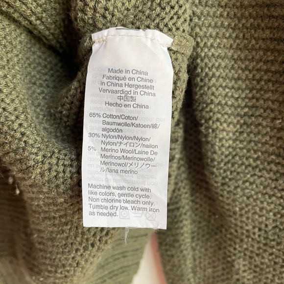 J. Crew Mercantile Olive Green Crew Neck Sweater Size S - Picture 4 of 5